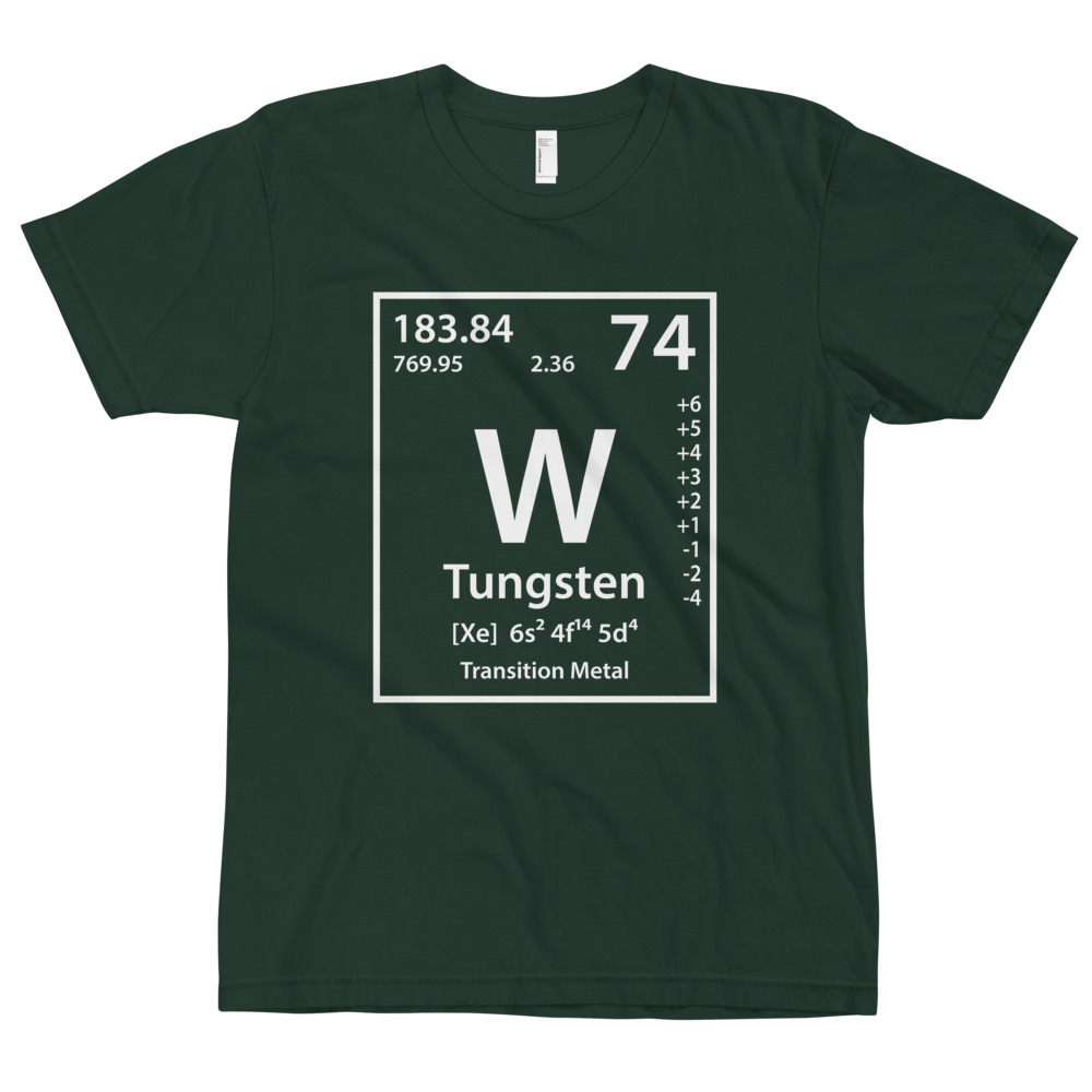 Twisted ENVY Ragazzo Tavola periodica elementi W Tungsten T-shirt 